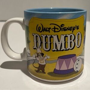 Vintage 1990’s Flying Dumbo Walt Disney Coffee Tea Mug Cup Mouse Japan
